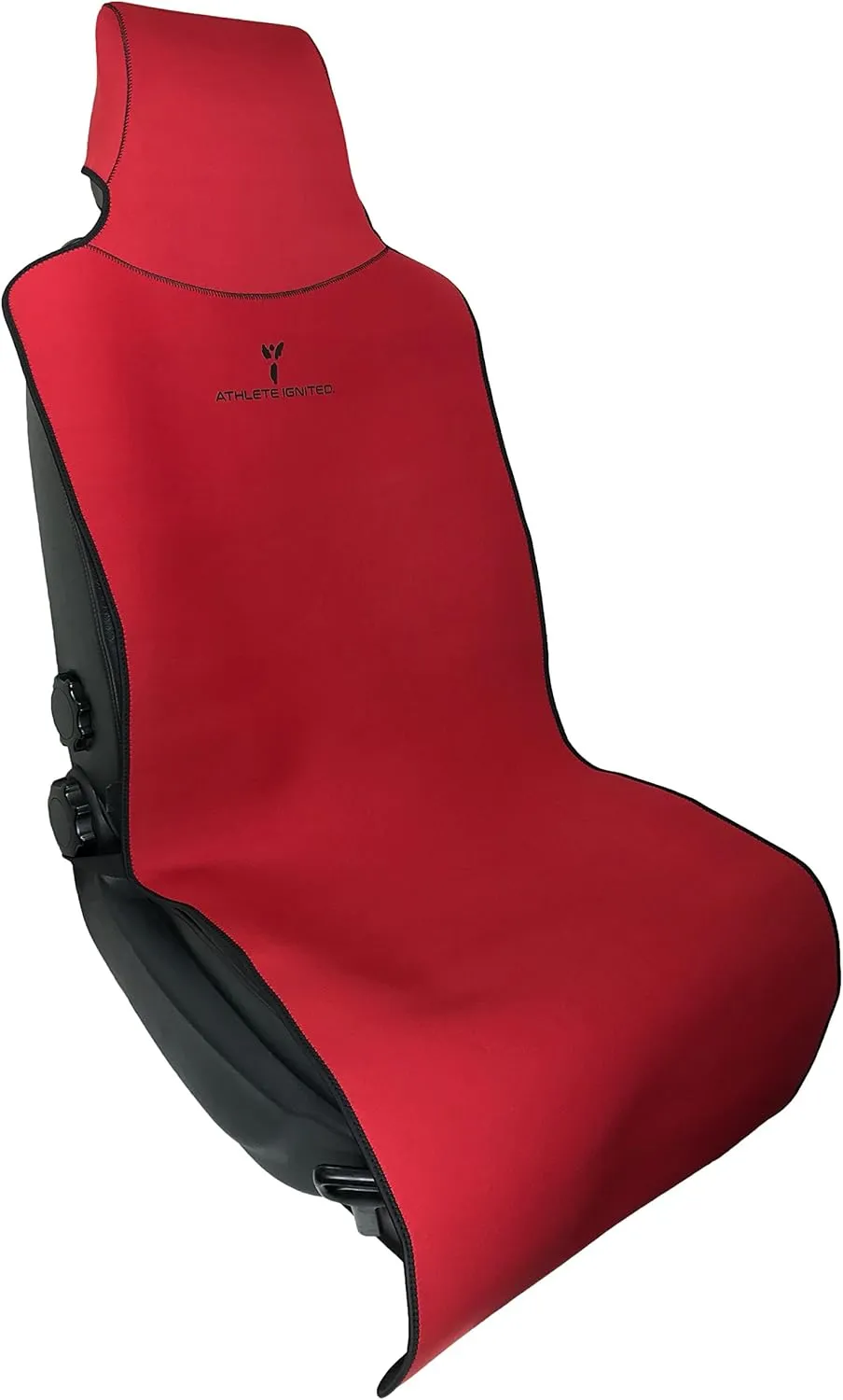 Universal Waterproof and Sweatproof Seat Cover   Seat Belt Cover for Post Gym, Run, Crossfit, Yoga, Boxing, Spin, MMA and Pet Protection 22"X59" (Red)
