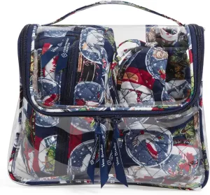Vera Bradley Women's 3 Piece Cosmetic Makeup Organizer Bag Set, Snow Globes, One Size