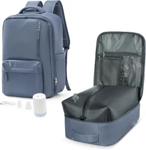 VGCUB Large Travel Backpack with Vacuum System Carry on Storage Compression Personal Item Bags with Electric Pump Work Business Vacpack College Airback lightweight Backpack for Women Men Sapphire blue
