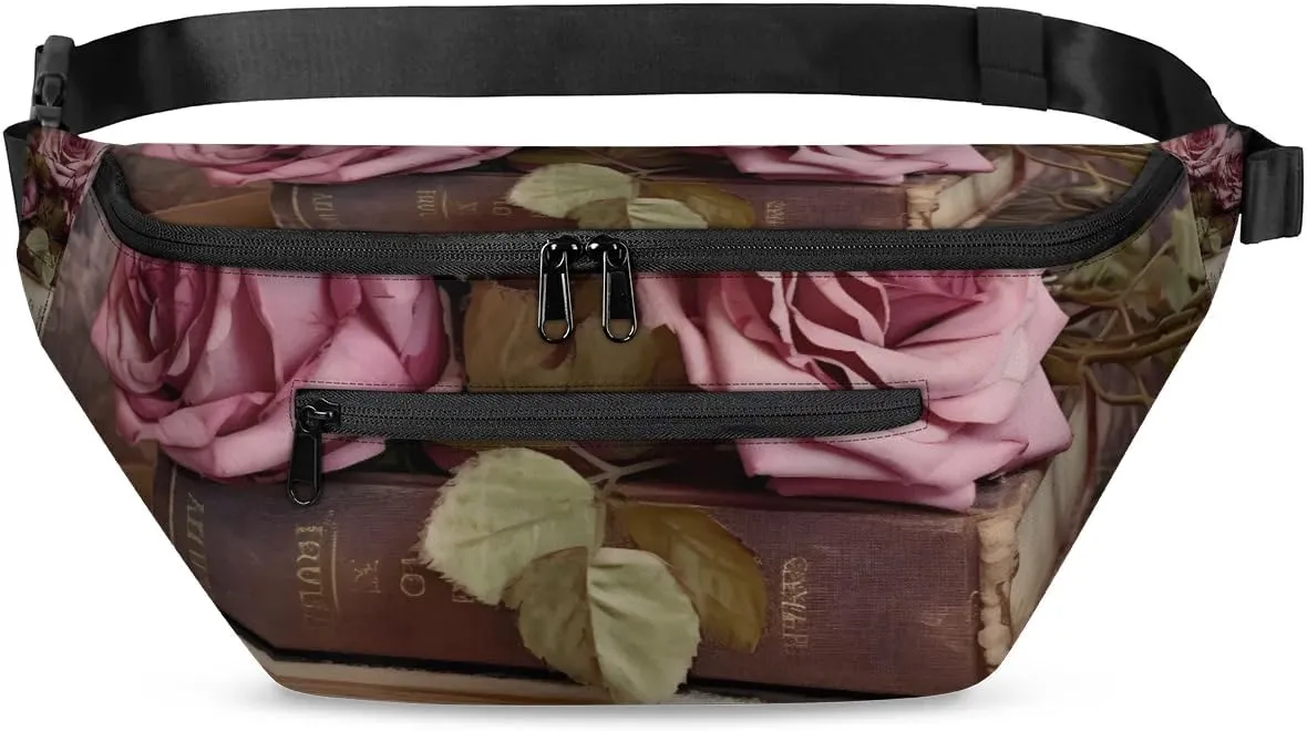 Vintage Flower Pattern Sling Bag Crossbody Backpack Chest Daypack for Women Sport Travel Hiking Casual Bag Multipurpose Waist Pack With Zipper Closure Adjustable Strap Shoulder Bag