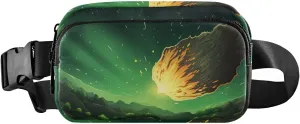Waist Pack Bag Meteor in Green Sky Outdoor Fanny Pack Crossbody Bum Bags