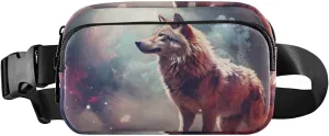 Waist Pack Bag Wolf on Cliff Outdoor Fanny Pack Crossbody Bum Bags