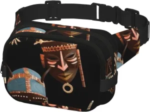 Waist Pack for Men Women Crossbody Belt Bag African Ritual Ethnic Tribal Waist Bag Travel Fanny Pack Bum Bags