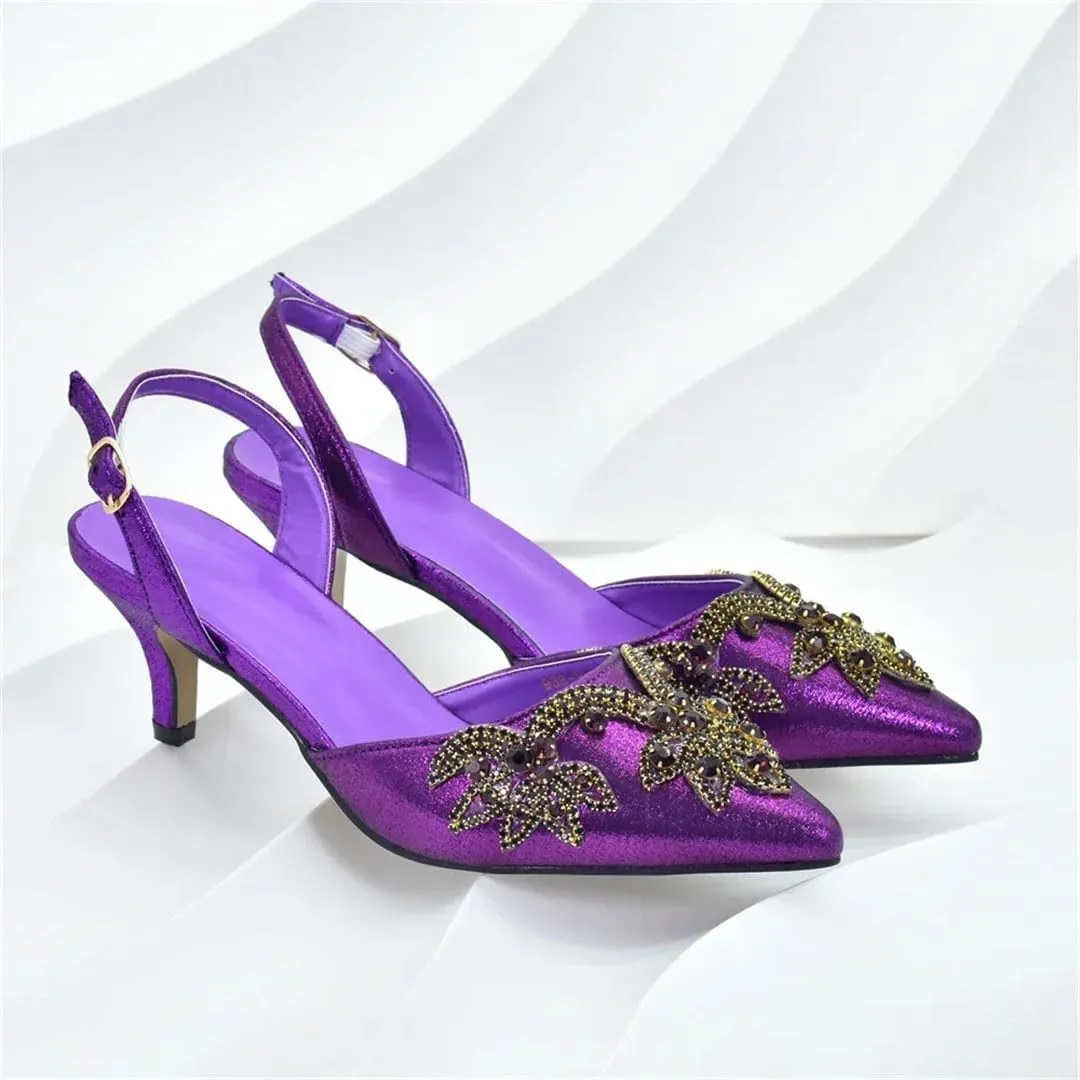 Water Drill Heels Clutch Wedding Bridal Shoe Bag Combo