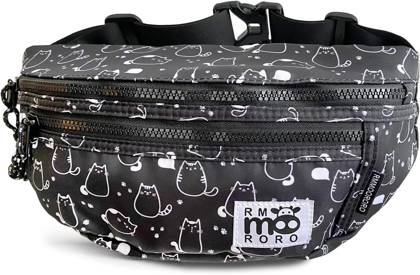 Water Resistant Fanny Pack Waist Bum Bag Crossbody Sling Bag Chest Daypacks Purses Pouch Running Jogging for Man Woman Kids Cute Cats