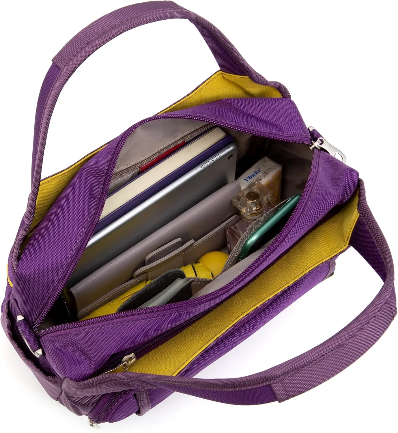 Waterproof Nylon Crossbody Bags for Women Multi-Pocket Shoulder Bag Travel Purse and Handbag