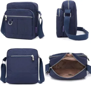 Waterproof Nylon Small Womens Crossbody Bag Purse with Adjustable Shoulder Strap Mulit-Pockets