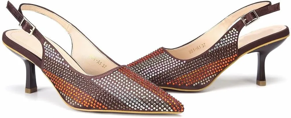 Wedding Stilettos Crystal Purse Italian Designer Partywear Combo