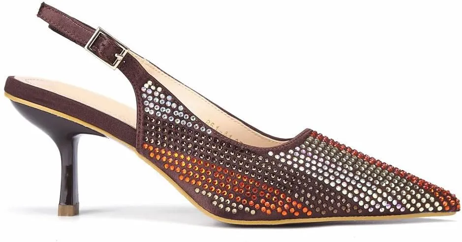 Wedding Stilettos Crystal Purse Italian Designer Partywear Combo