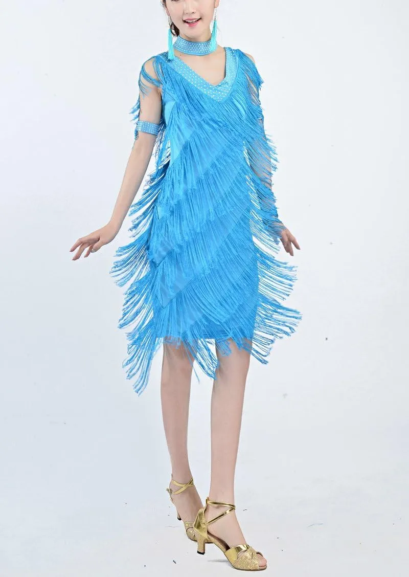 Whitewed 20's Great Gatsby Style Beaded Vintage Halloween Party Clothes Dresses