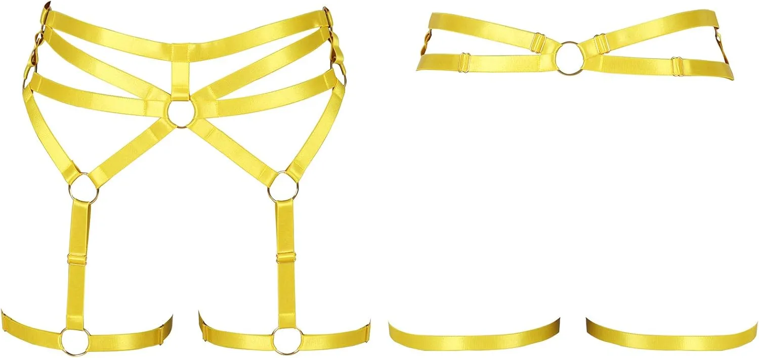Woman Body Harness Garter Belt Punk Gothic Leg cage Lingerie Photography Dance Apparel