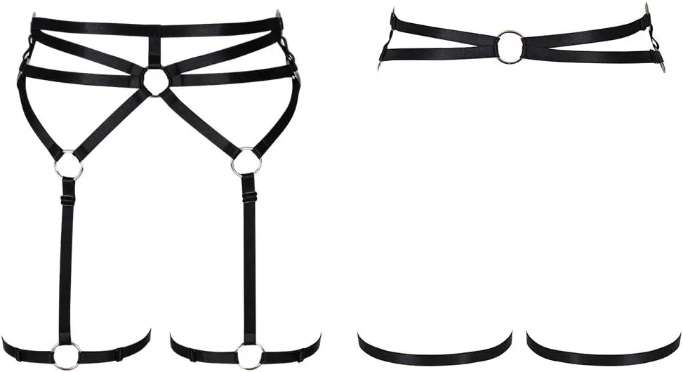 Woman Body Harness Garter Belt Punk Gothic Leg cage Lingerie Photography Dance Apparel