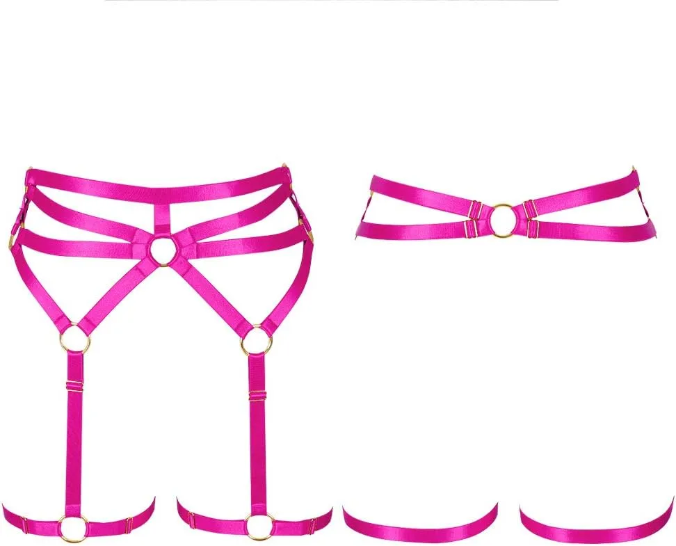 Woman Body Harness Garter Belt Punk Gothic Leg cage Lingerie Photography Dance Apparel