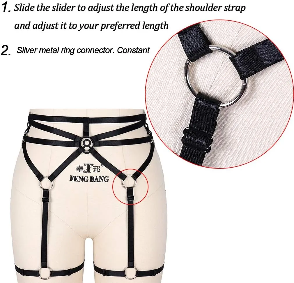 Woman Body Harness Garter Belt Punk Gothic Leg cage Lingerie Photography Dance Apparel