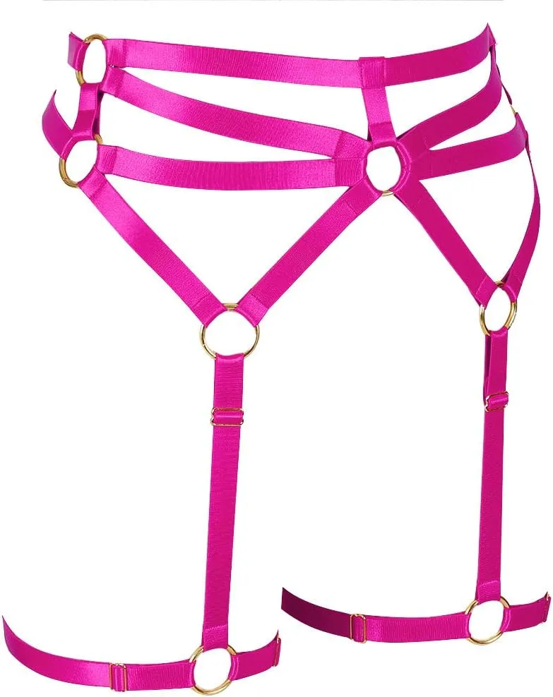 Woman Body Harness Garter Belt Punk Gothic Leg cage Lingerie Photography Dance Apparel