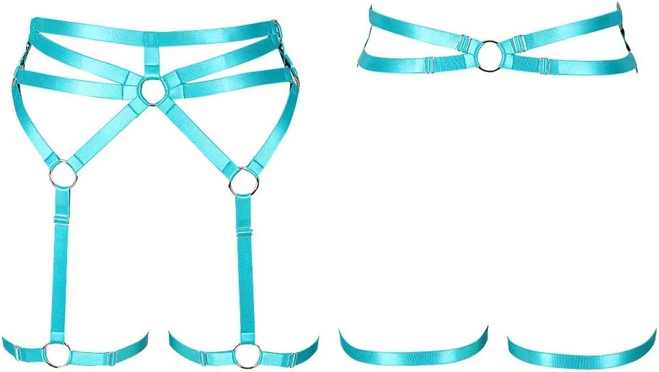 Woman Body Harness Garter Belt Punk Gothic Leg cage Lingerie Photography Dance Apparel