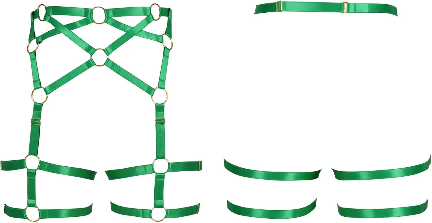 Woman Body Harness Garter Belt Punk Gothic Leg Harness Cage Dance Underwear Accessories