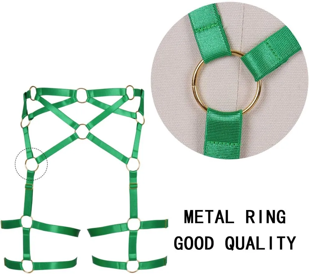 Woman Body Harness Garter Belt Punk Gothic Leg Harness Cage Dance Underwear Accessories