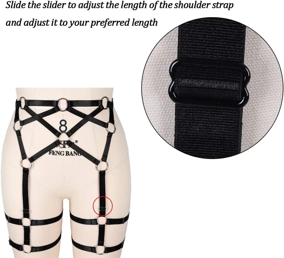 Woman Body Harness Garter Belt Punk Gothic Leg Harness Cage Dance Underwear Accessories