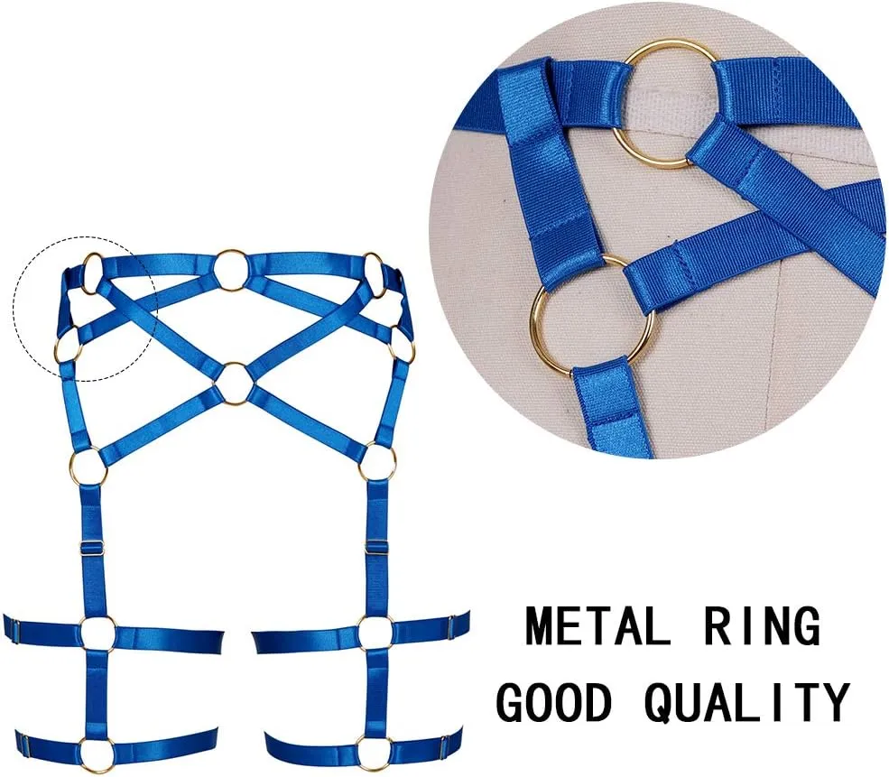 Woman Body Harness Garter Belt Punk Gothic Leg Harness Cage Dance Underwear Accessories