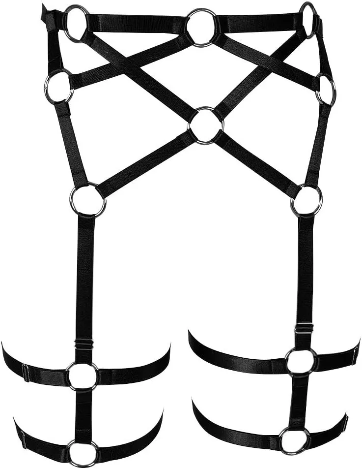 Woman Body Harness Garter Belt Punk Gothic Leg Harness Cage Dance Underwear Accessories