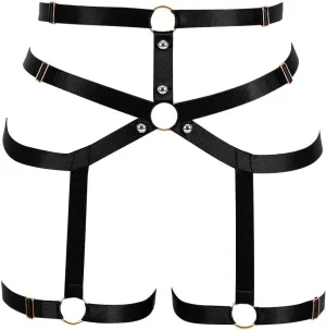 Women body harness Garter belt Leg strap Lingerie cage Soft Elasticity Carnival Punk Gothic Adjustable