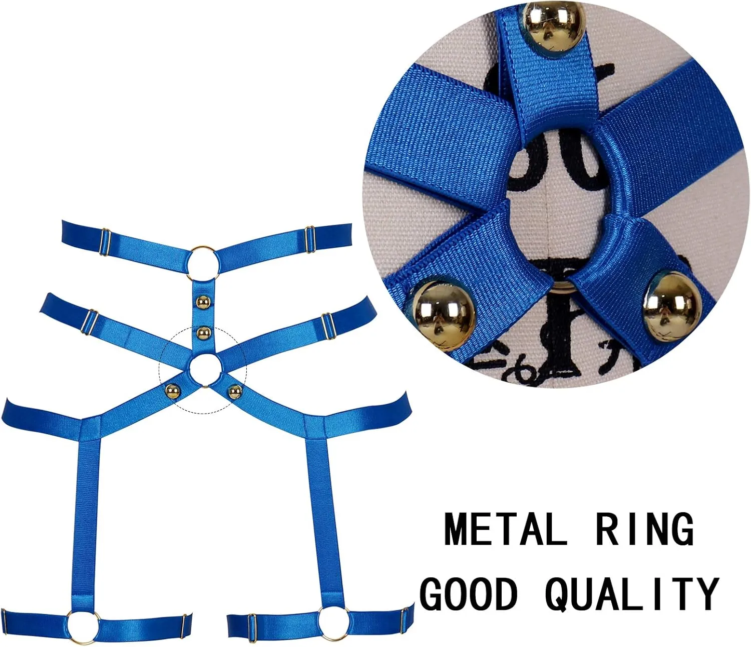 Women body harness Garter belt Leg strap Lingerie cage Soft Elasticity Carnival Punk Gothic Adjustable