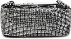 Women Rhinestone Handbag Metal Handle Sparkling Clutch Crystal Evening Bag for Wedding Party