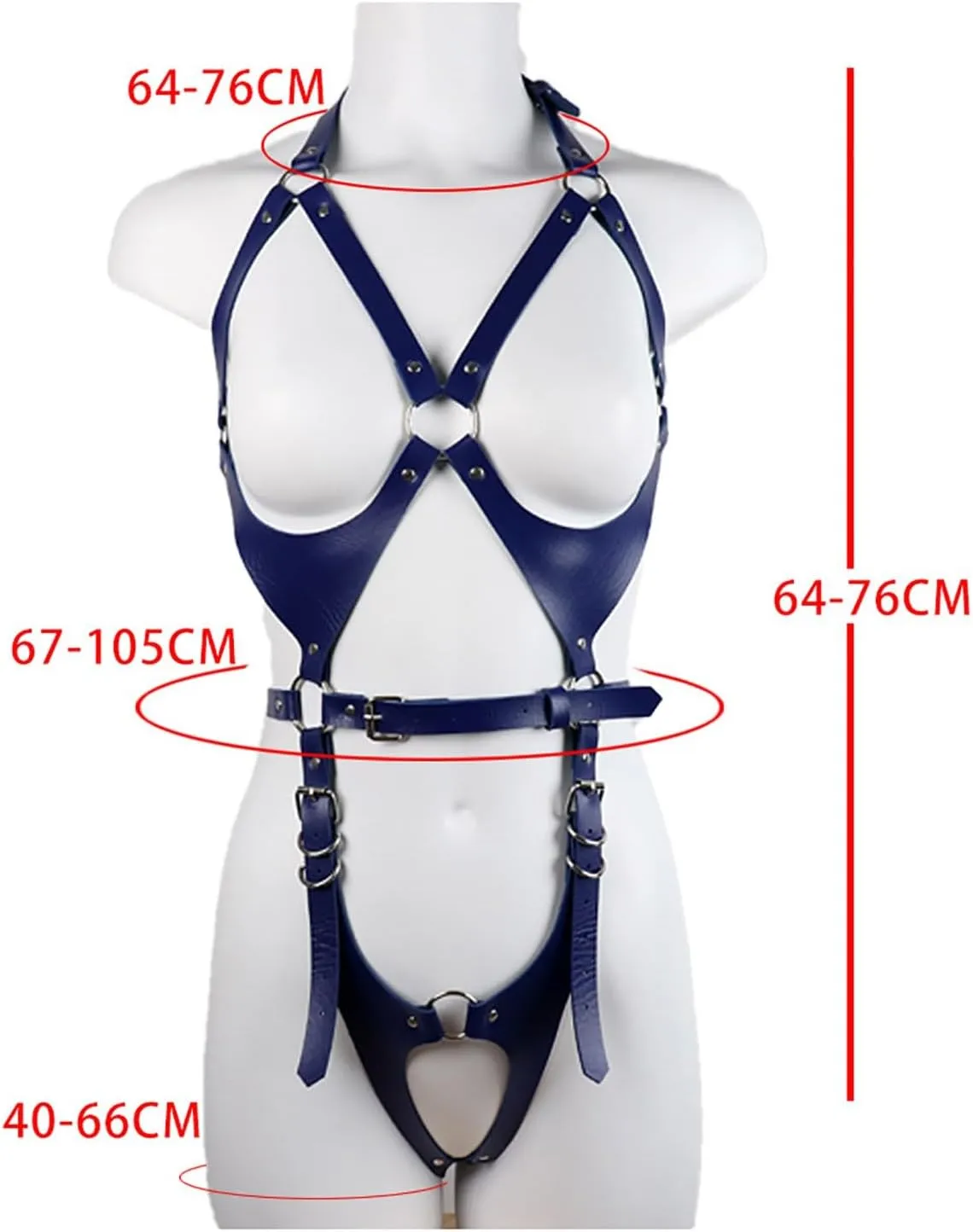Women Sexy Cupless Cage Bra Set Elastic Lingerie for Women Adjustable Hollow Out Strappy Strap Belt Teddy Bodysuit