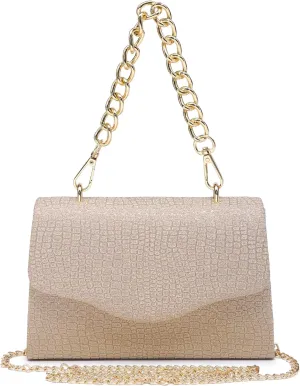Women Sparkling Glitter Evening Handbag Top Handle Clutch Purse for Wedding Party Prom Cocktail Bridal