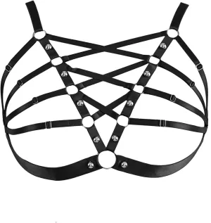 Women's Body Cage Breast Harness Belts Hollow Out Bra Strappy Plus Size Lingerie New Punk Gothic Rave Charm Tops Bras