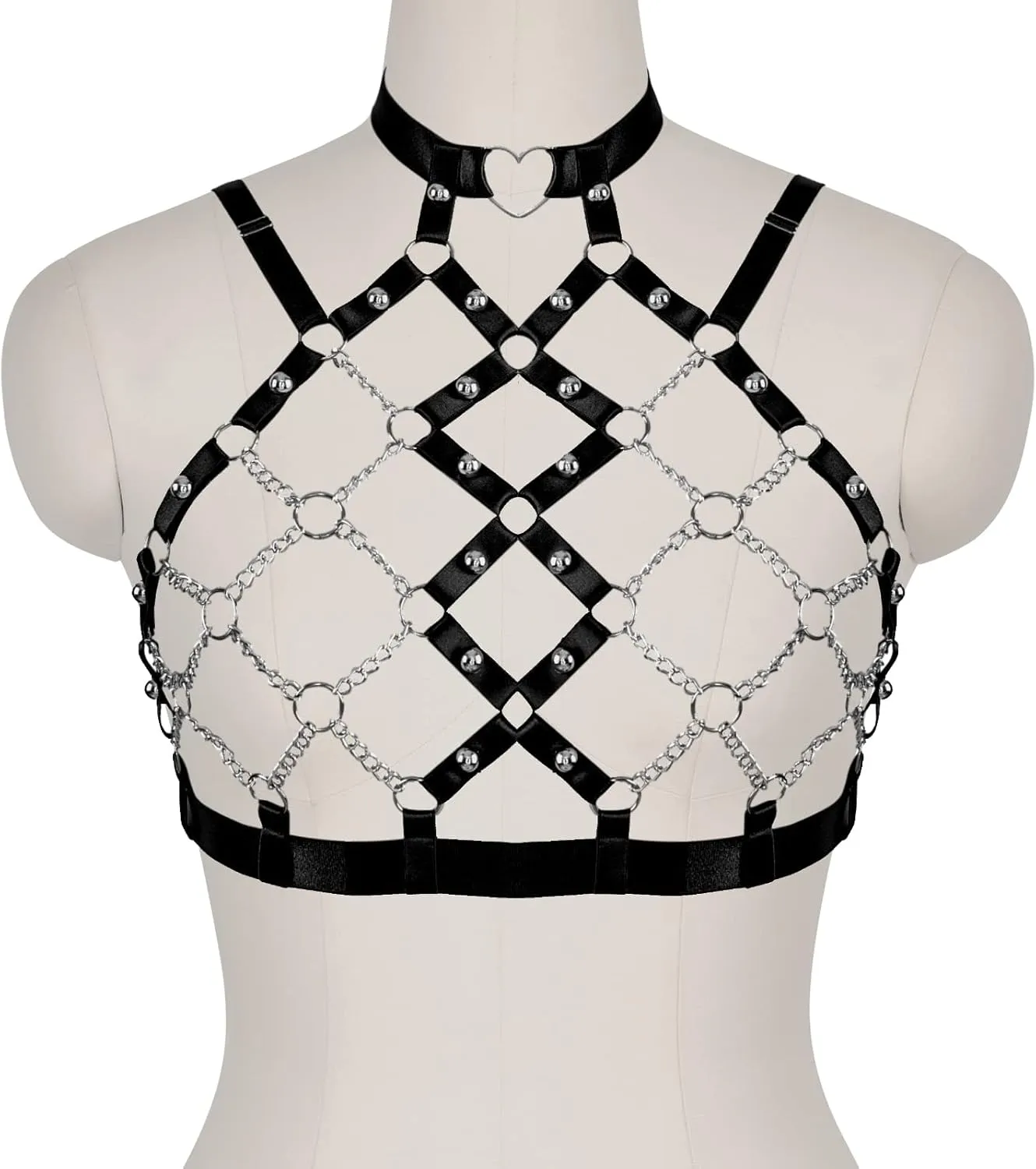 Women's Body Cage Breast Harness Belts Hollow Out Bra Strappy Plus Size Lingerie New Punk Gothic Rave Charm Tops Bras