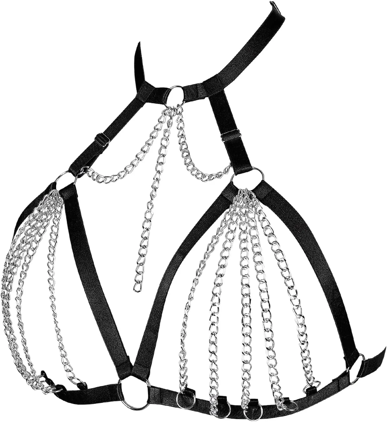 Women's Body Cage Breast Harness Belts Hollow Out Bra Strappy Plus Size Lingerie New Punk Gothic Rave Charm Tops Bras