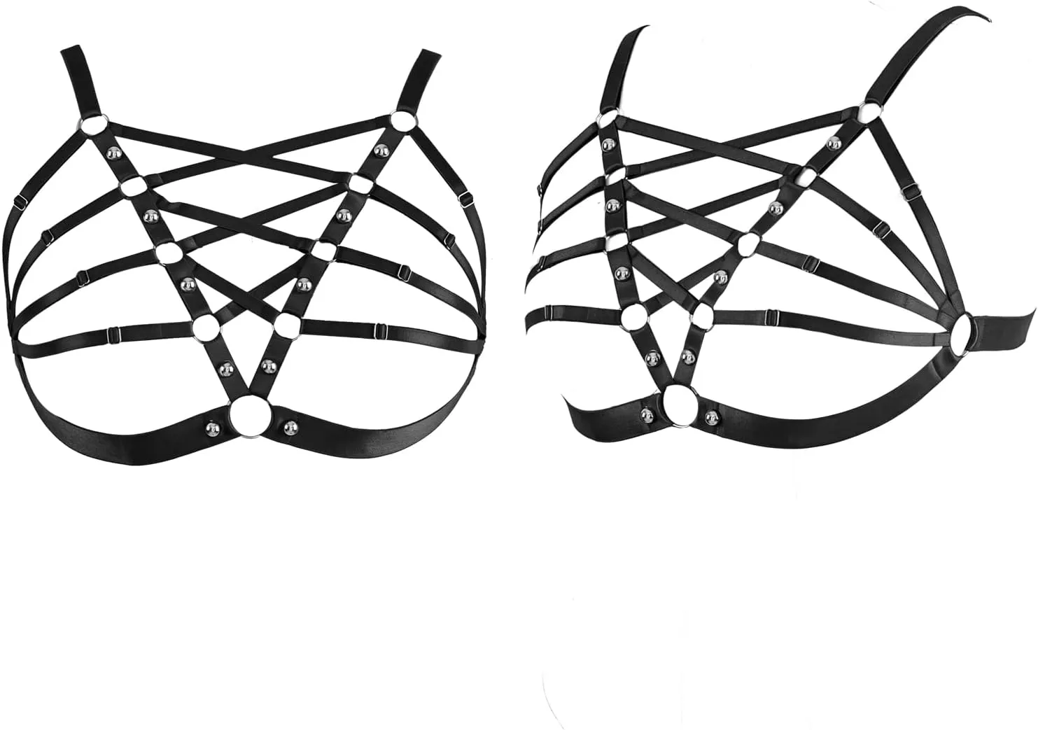 Women's Body Cage Breast Harness Belts Hollow Out Bra Strappy Plus Size Lingerie New Punk Gothic Rave Charm Tops Bras