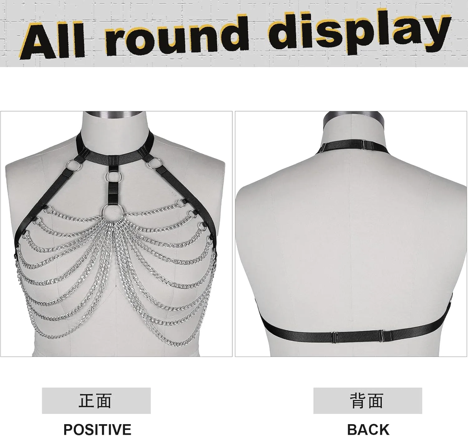 Women's Body Cage Breast Harness Belts Hollow Out Bra Strappy Plus Size Lingerie New Punk Gothic Rave Charm Tops Bras