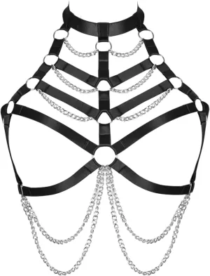 Women's Body Cage Breast Harness Belts Hollow Out Bra Strappy Plus Size Lingerie New Punk Gothic Rave Charm Tops Bras