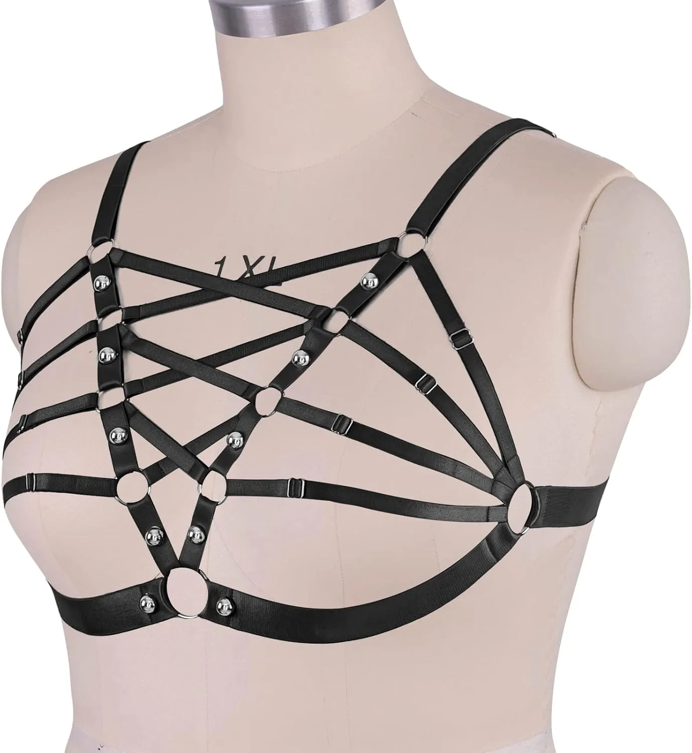 Women's Body Cage Breast Harness Belts Hollow Out Bra Strappy Plus Size Lingerie New Punk Gothic Rave Charm Tops Bras