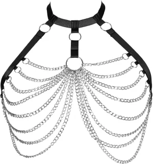 Women's Body Cage Breast Harness Belts Hollow Out Bra Strappy Plus Size Lingerie New Punk Gothic Rave Charm Tops Bras