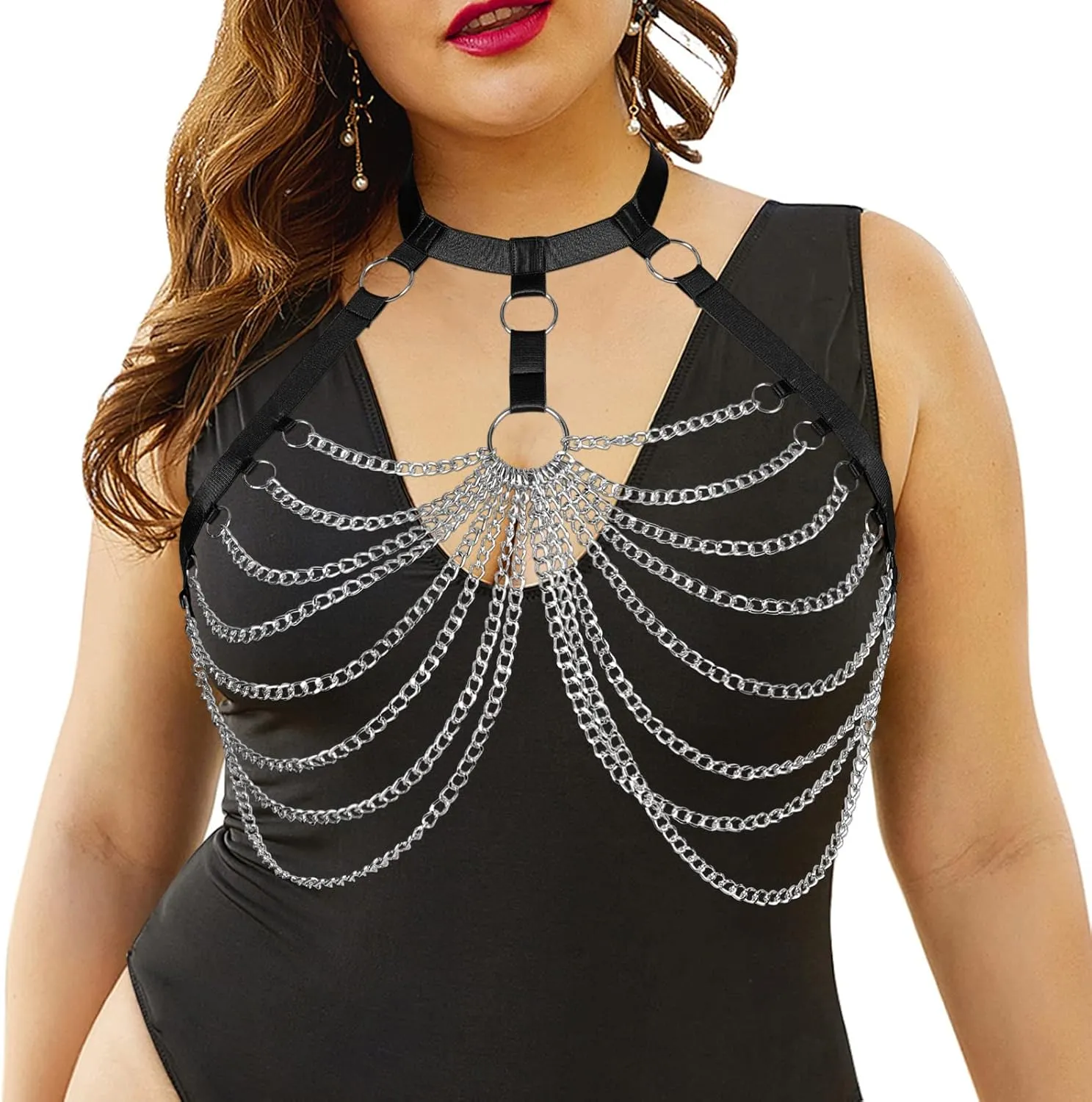 Women's Body Cage Breast Harness Belts Hollow Out Bra Strappy Plus Size Lingerie New Punk Gothic Rave Charm Tops Bras