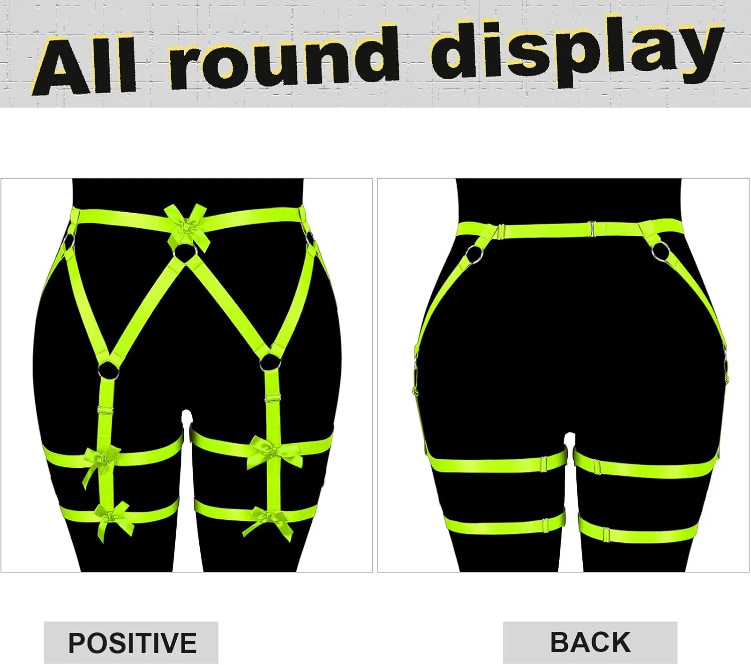 Women's Body Harness Belt Legs Plus Size Fashion Garter Belt Waist Cage Goth Punk Carnival Christmas Thigh Dance Garter Belt