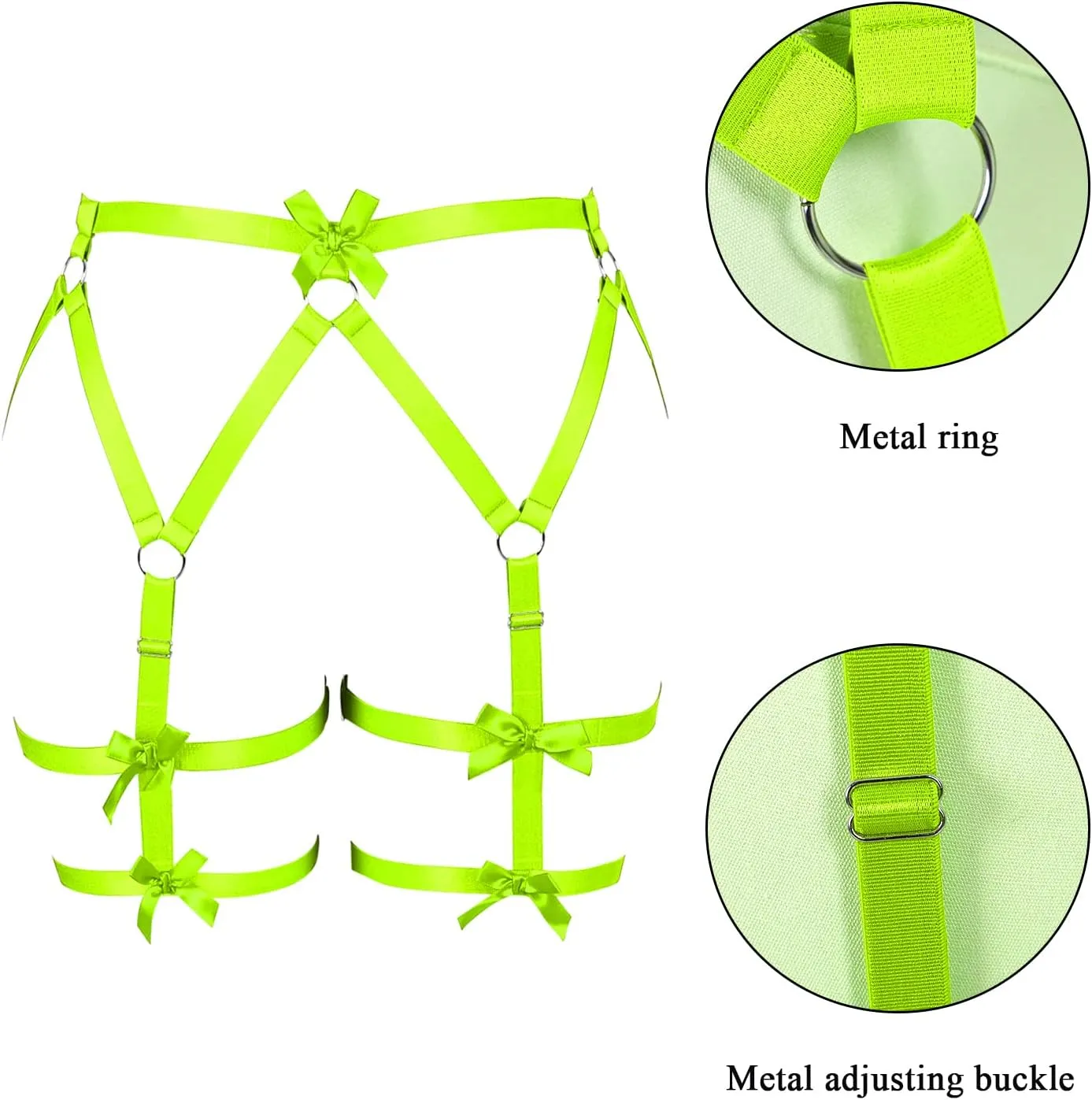 Women's Body Harness Belt Legs Plus Size Fashion Garter Belt Waist Cage Goth Punk Carnival Christmas Thigh Dance Garter Belt