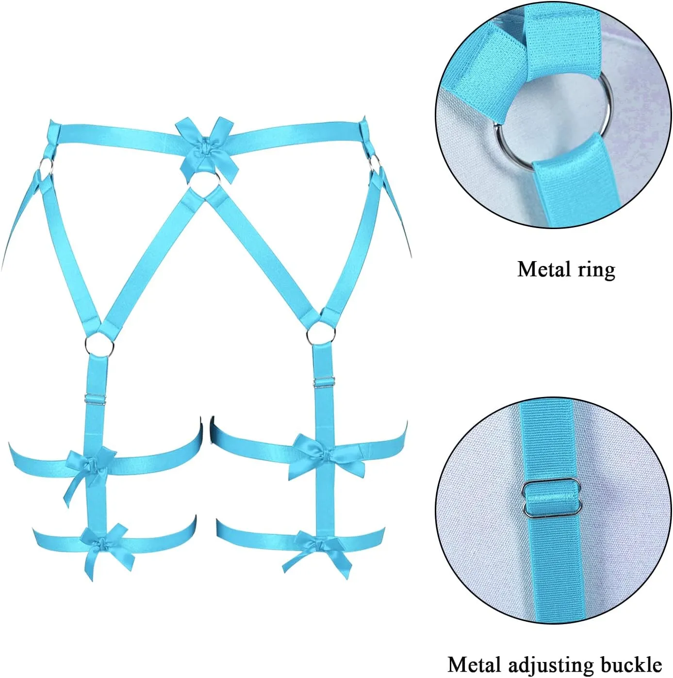 Women's Body Harness Belt Legs Plus Size Fashion Garter Belt Waist Cage Goth Punk Carnival Christmas Thigh Dance Garter Belt