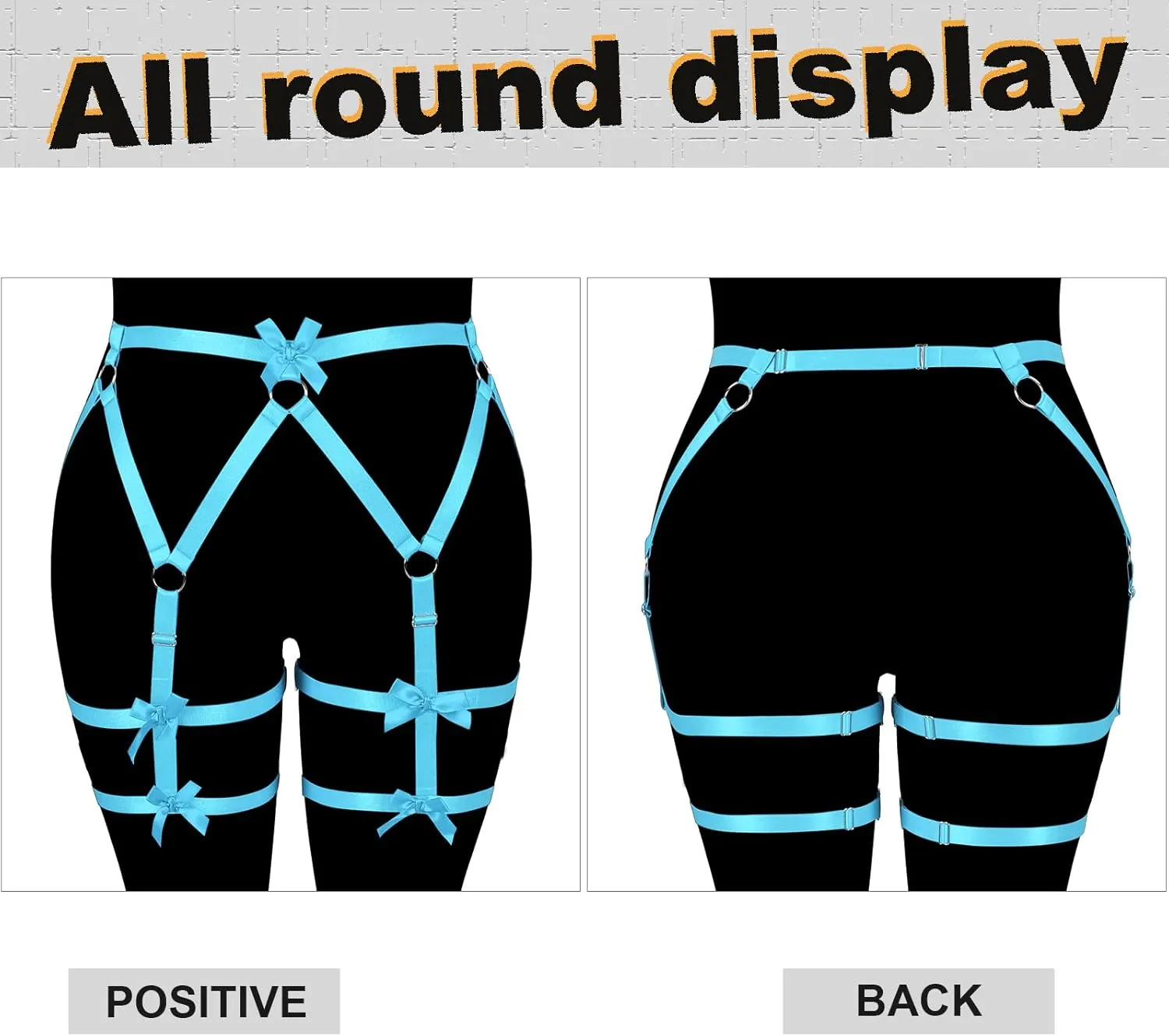 Women's Body Harness Belt Legs Plus Size Fashion Garter Belt Waist Cage Goth Punk Carnival Christmas Thigh Dance Garter Belt