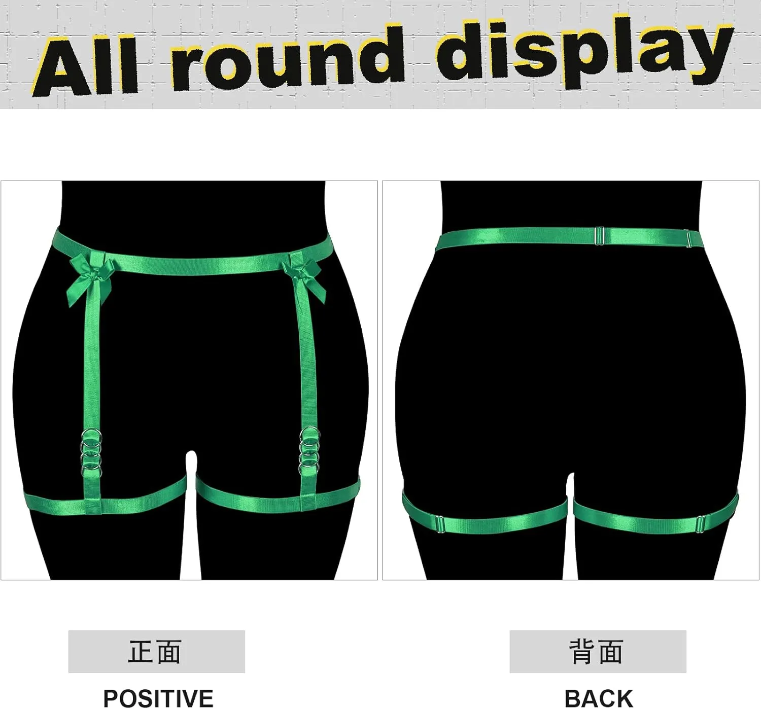 Women's Body Harness Legs Plus Size Garter Belt Waist Cage Gothic Punk Carnival Christmas Halloween Dance Fashion Garter