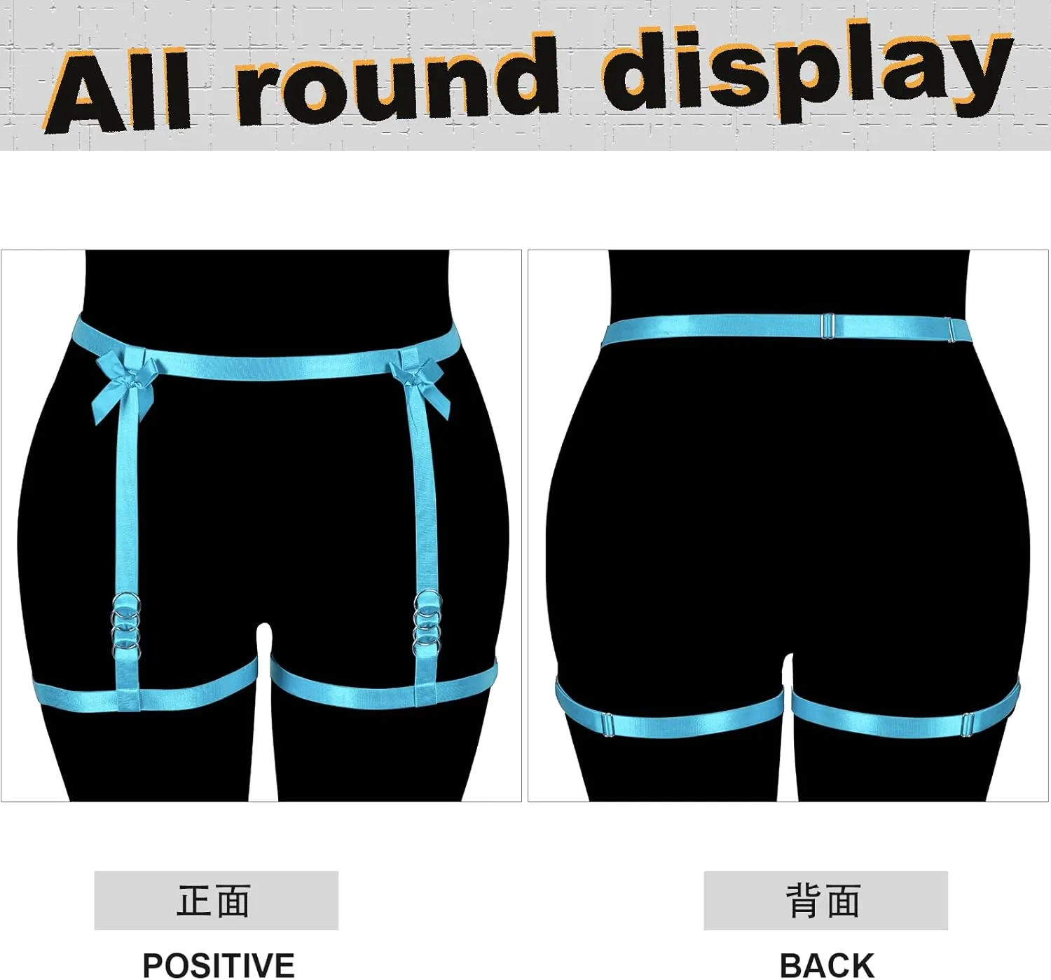 Women's Body Harness Legs Plus Size Garter Belt Waist Cage Gothic Punk Carnival Christmas Halloween Dance Fashion Garter