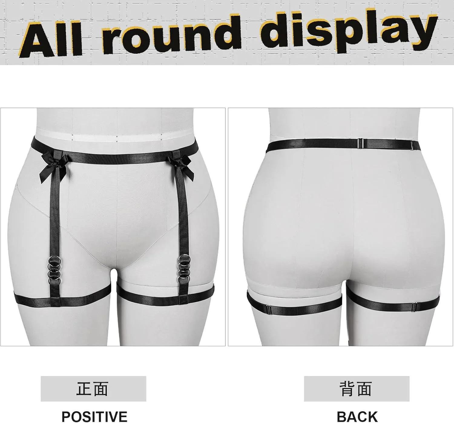 Women's Body Harness Legs Plus Size Garter Belt Waist Cage Gothic Punk Carnival Christmas Halloween Dance Fashion Garter