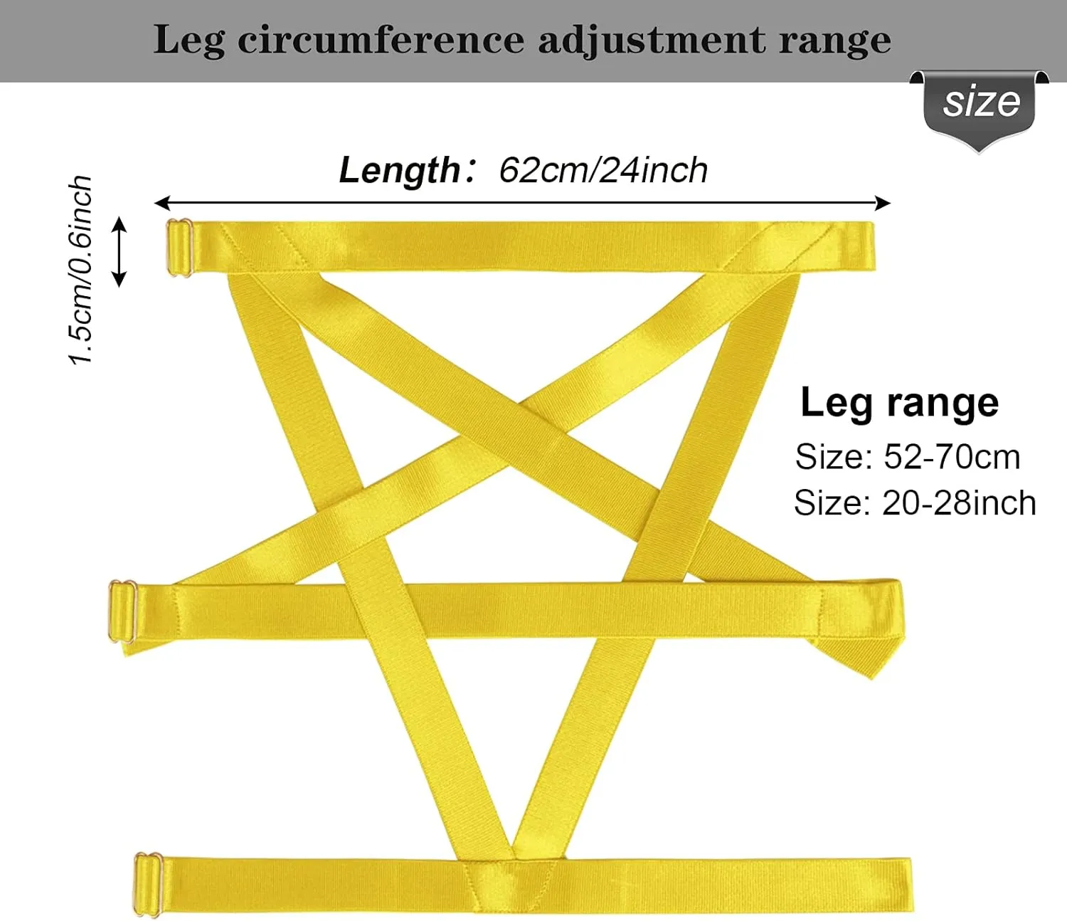 Women's Body Harness Pentagram Star Leg Loop Suspender Belt Thigh Cage Garter Belt Punk Goth Carnival Dance Costume