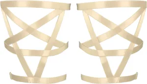 Women's Body Harness Pentagram Star Leg Loop Suspender Belt Thigh Cage Garter Belt Punk Goth Carnival Dance Costume