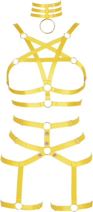 Womens Body Harness Punk Full Cage Harajuku Lingerie Strappy Hollow Out Bra Garter Belts Adjust Gothic Art Clothing