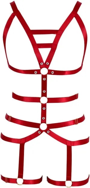 Women's Full Body Harness Garter Belt Stockings Lingerie Elastic Suspender belt
